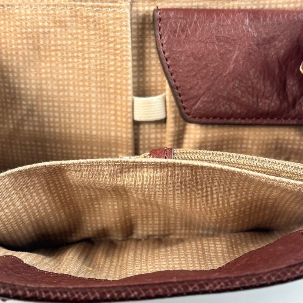Brighton vintage. Elegant Brown Leather crossbody Bag. Minor wear. - Picture 9 of 13